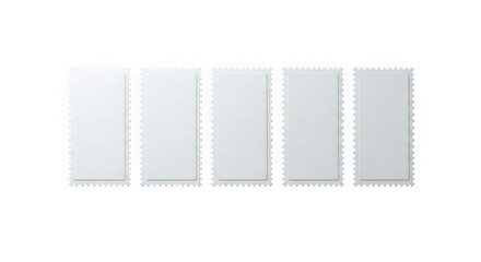 Obraz premium Five white panels isolated on transparent background transparent background