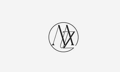 MZ, ZM , Z, M Abstract Letters Logo Monogram	