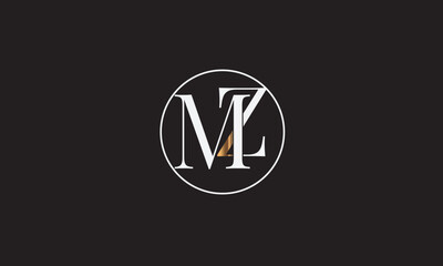 MZ, ZM , Z, M Abstract Letters Logo Monogram	