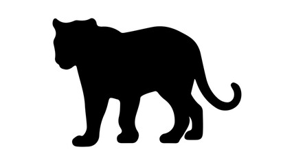 Powerful panther silhouette, sleek and minimalist design for modern projects and bold statement pieces