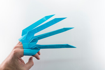 Wolverine paper claws. Paper weapons. Origami