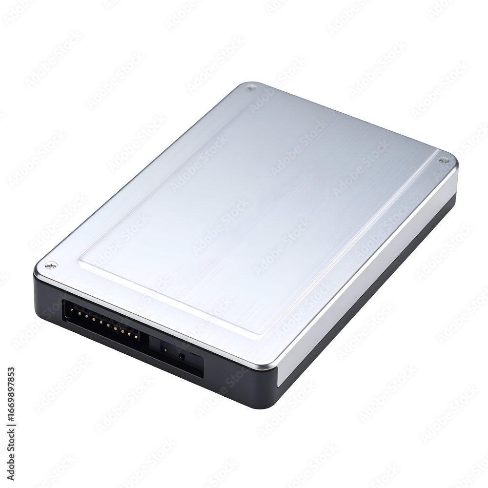 Poster Solid state drive for fast data storage and computer memory upgrade electronic component for modern technology devices