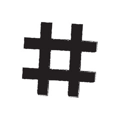 Obraz premium hashtag sign drawn with ink strokes