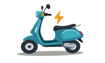 Modern Electric Scooter Illustration – Eco-Friendly Urban Transport
