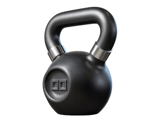 Dark gray kettlebell, round weight, handle