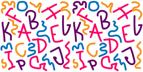 vibrant alphabet pattern for playful backgrounds or educational designs that spark joy and creativity now