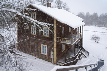 Gaujiena - Jāzeps Vītols House-Museum in Winter