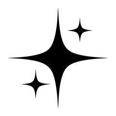 Fototapeta premium A simple black and white image featuring stylized star shapes for decoration