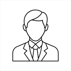 faceless businessman vector icon 