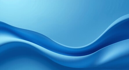 Naklejka premium Aquatic Serenity. Blue Waves Abstract, Subtle Textures, Smooth Curves.