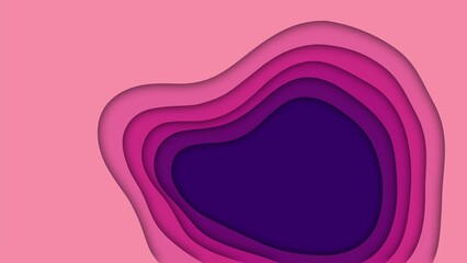Obraz premium Abstract pink and purple paper cut background with multiple layers