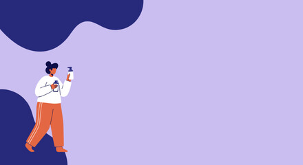 Minimalist illustration of a person holding two pump bottles, symbolizing daily skincare, hygiene, and self-care routines. Perfect for beauty, wellness, or health-related content.