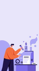 Professional working with industrial machinery, highlighting innovation, production, and technical processes in a modern facility.