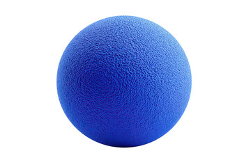 Deep blue sphere with textured surface against black backdrop