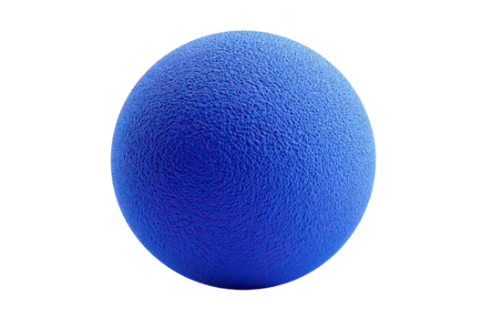 Deep blue sphere with textured surface against black backdrop - Powered by Adobe