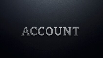 Obraz premium Silver Letters on Dark Textured Background. A Study in Contrast and Subtle Lighting.