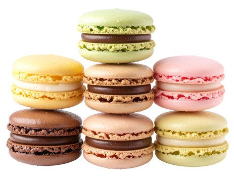 Richart French Macarons Assorted Colors, Luxury Confectionery, PNG .