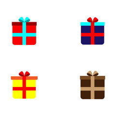 Colorful gift boxes with ribbons perfect for celebrations, birthdays, and holidays, vibrant design