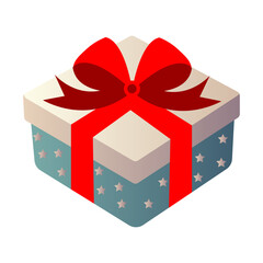 gift box with red ribbon