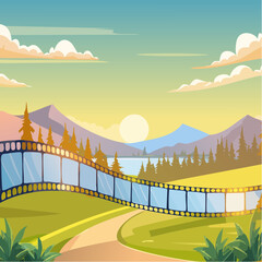 Blank film film strips vector