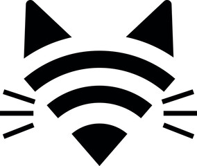 Cat Internet Logo Design Template Stock Vector