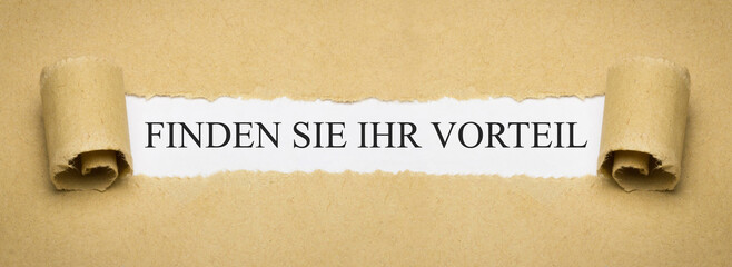 Finden Sie Ihr Vorteil