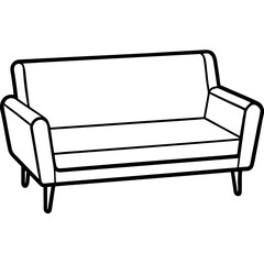Modern minimalist sofa line art design