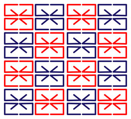 Dynamic red and blue abstract geometric pattern perfect for modern design projects and branding