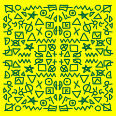 Dynamic abstract patterns in vibrant yellow and green for creative design projects and branding