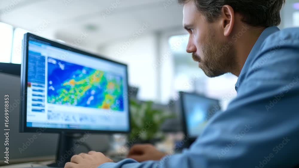 Poster cutting-edge weather prediction techniques optimize hydroelectric power management, highlighting sus