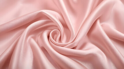 Rose Pink Satin &ndash; Luxury Silk Fabric Waves Photography