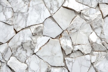 White marble mosaic wall texture