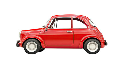 Modern red car vehicle isolated on white background
