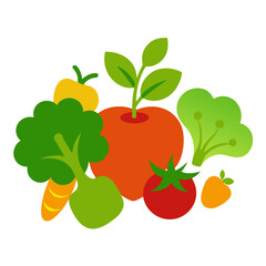 A colorful assortment of fresh fruits and vegetables