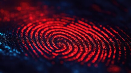 Red fingerprint swirls on dark surface (4)