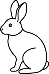 Fototapeta premium vector illustration of a rabbit