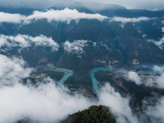 The first bay of Nujiang river in Yunnan province,China