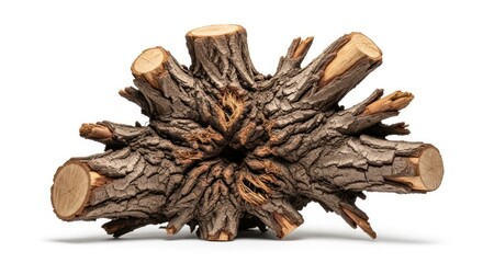 Fototapeta premium Knotty, weathered tree stump