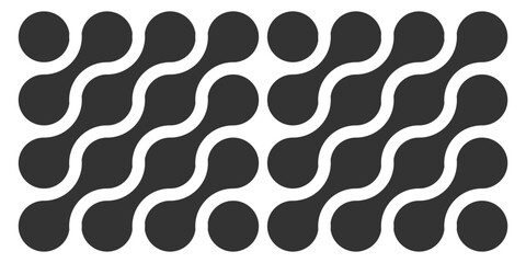 Metaball pattern. Vector Connect Circle Shapes with Geometric Dots. Black connected circle dots. metaballs pattern on white background. design illustration