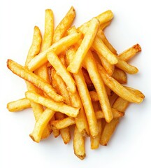 Golden french fries piled high (3)