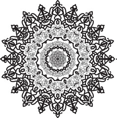round lace pattern on white mandala design