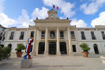 Mairie, vue de l'extérieur, ville d'Arcachon, département de la Gironde, France