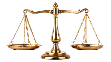Set of Scales of Justice Cut Out Isolated on White Background