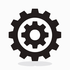 Setting black vector icon