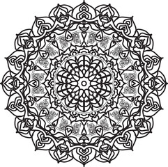 round lace pattern on white mandala design