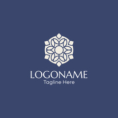 Elegant Floral Mandala Logo Template