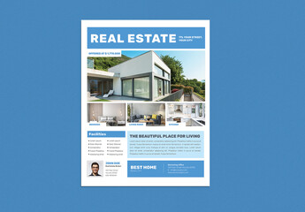 Blue Real Estate Promotion Flyer