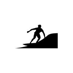 silhouette of a surfer