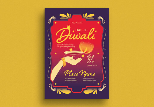 Modern Elegant Diwali Celebration Event Flyer