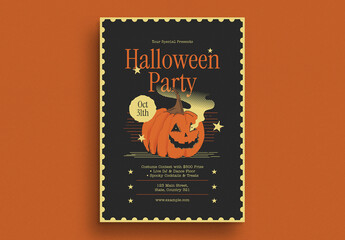 Retro Halloween Flyer